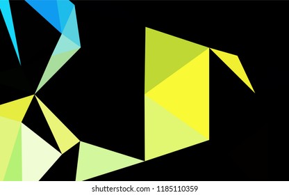 Light Blue, Yellow vector abstract polygonal layout. Shining colored illustration in a Brand new style. Triangular pattern for your business design.