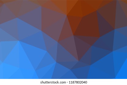 Light Blue, Yellow vector abstract polygonal pattern. Shining colorful illustration with triangles. New template for your brand book.