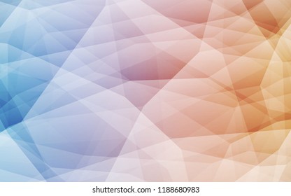 Light Blue, Yellow vector abstract mosaic backdrop. Creative illustration in halftone style with triangles. Pattern for a brand book's backdrop.