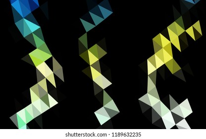Light Blue, Yellow vector abstract polygonal cover. Modern geometrical abstract illustration with gradient. The textured pattern can be used for background.