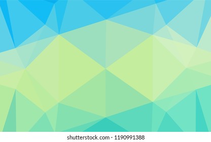 Light Blue, Yellow vector abstract polygonal layout. Colorful illustration in abstract style with gradient. A completely new design for your business.