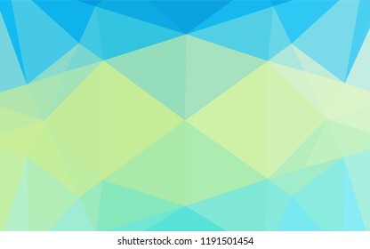 Light Blue, Yellow vector abstract polygonal texture. A completely new color illustration in a vague style. The elegant pattern can be used as part of a brand book.