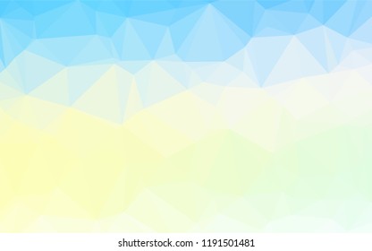 Light Blue, Yellow vector abstract polygonal layout. Modern geometrical abstract illustration with gradient. The completely new template can be used for your brand book.