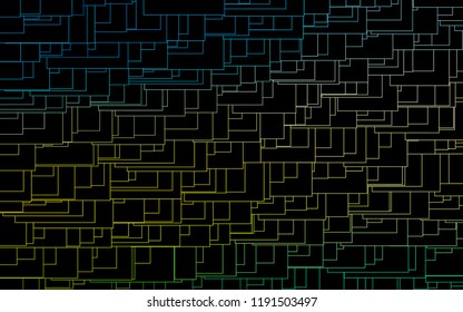 Light Blue, Yellow vector abstract textured polygonal background. Blurry rectangular design. The pattern with repeating rectangles can be used for background.