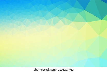 Light Blue, Yellow vector abstract polygonal cover. Colorful abstract illustration with gradient. The polygonal design can be used for your web site.