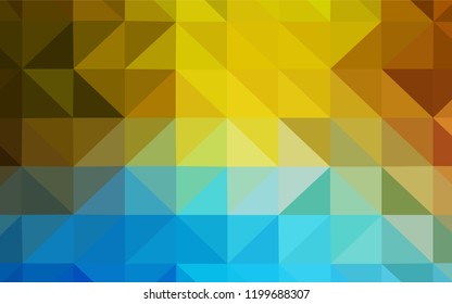 Light Blue, Yellow vector abstract mosaic background. Modern abstract illustration with triangles. Template for cell phone's backgrounds.