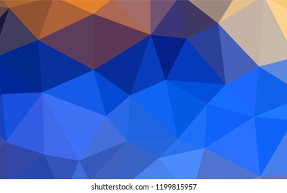 Light Blue, Yellow vector abstract mosaic background. Colorful illustration in polygonal style with gradient. New template for your brand book.