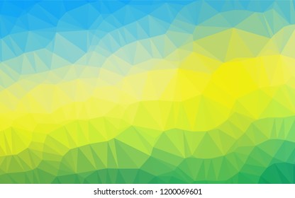 Light Blue, Yellow vector abstract mosaic background. A completely new color illustration in a vague style. Brand new style for your business design.