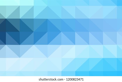 Light Blue, Yellow vector abstract mosaic pattern. Glitter abstract illustration with an elegant triangles. Completely new template for your banner.