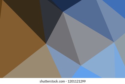 Light Blue, Yellow vector abstract mosaic backdrop. Colorful illustration in abstract style with triangles. A new texture for your web site.