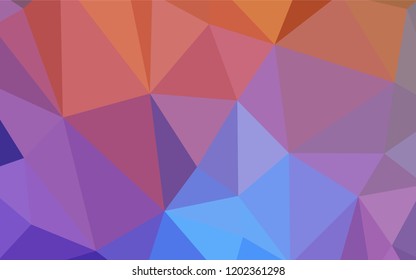 Light Blue, Yellow vector abstract mosaic backdrop. Geometric illustration in Origami style with gradient.  Triangular pattern for your design.