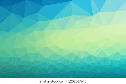 Light Blue, Yellow vector abstract polygonal cover. A vague abstract illustration with gradient. A completely new template for your business design.