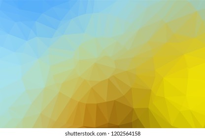 Light Blue, Yellow vector abstract mosaic pattern. A vague abstract illustration with gradient. A completely new template for your business design.