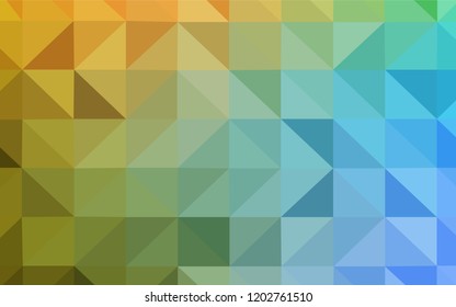 Light Blue, Yellow vector abstract mosaic backdrop. Colorful illustration in polygonal style with gradient. A completely new design for your leaflet.