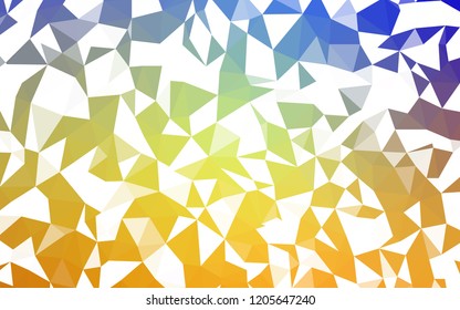 Light Blue, Yellow vector abstract polygonal pattern. A sample with polygonal shapes. Pattern for a brand book's backdrop.