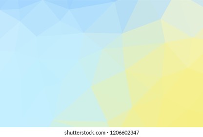 Light Blue, Yellow vector abstract polygonal layout. Glitter abstract illustration with an elegant design. The elegant pattern can be used as part of a brand book.