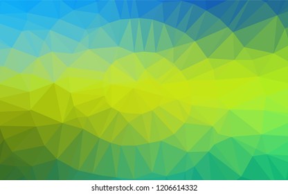 Light Blue, Yellow vector abstract mosaic background. A sample with polygonal shapes. A completely new template for your business design.