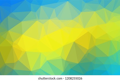 Light Blue, Yellow vector abstract mosaic pattern. Glitter abstract illustration with an elegant design. The textured pattern can be used for background.