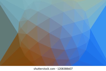 Light Blue, Yellow vector abstract polygonal template with a gem in a centre. Modern abstract illustration with triangles. Best triangular design for your business.