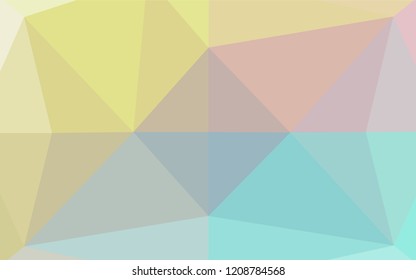 Light Blue, Yellow vector abstract polygonal texture. Geometric illustration in Origami style with gradient.  The template can be used as a background for cell phones.