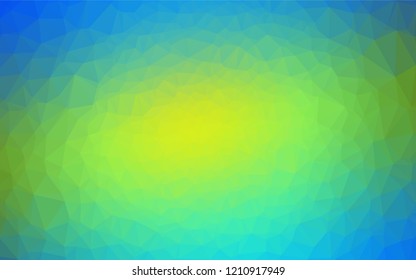 Light Blue, Yellow vector abstract mosaic backdrop. Colorful illustration in abstract style with gradient. A completely new design for your business.