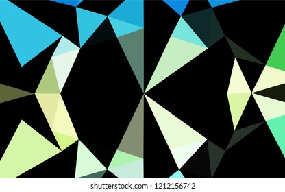 Light Blue, Yellow vector abstract mosaic background. An elegant bright illustration with gradient. Triangular pattern for your business design.