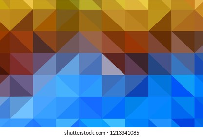 Light Blue, Yellow vector abstract mosaic background. Creative geometric illustration in Origami style with gradient. Template for cell phone's backgrounds.