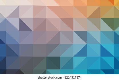 Light Blue, Yellow vector abstract mosaic backdrop. Colorful illustration in polygonal style with gradient. Brand new style for your business design.