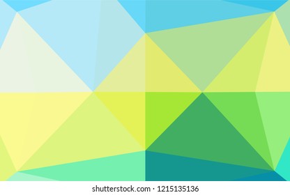 Light Blue, Yellow vector abstract polygonal layout. Glitter abstract illustration with an elegant design. The elegant pattern can be used as part of a brand book.