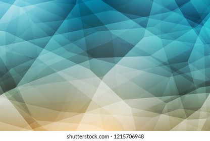 Light Blue, Yellow vector abstract mosaic backdrop. Modern abstract illustration with triangles. Brand new style for your business design.