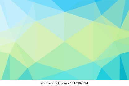 Light Blue, Yellow vector abstract polygonal layout. An elegant bright illustration with gradient. Brand new design for your business.