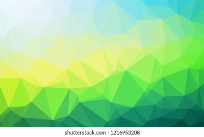 Light Blue, Yellow vector abstract polygonal texture. A completely new color illustration in a vague style. The elegant pattern can be used as part of a brand book.