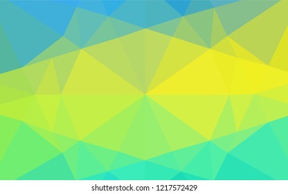 Light Blue, Yellow vector abstract polygonal layout. Creative geometric illustration in Origami style with gradient. Brand new design for your business.