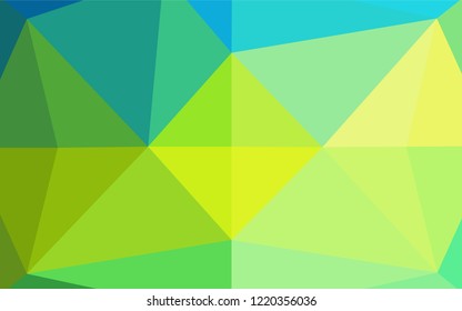 Light Blue, Yellow vector abstract polygonal layout. Shining illustration, which consist of triangles. Triangular pattern for your business design.