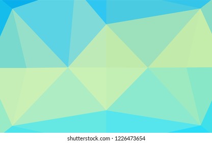 Light Blue, Yellow vector abstract polygonal texture. A vague abstract illustration with gradient. A completely new design for your business.