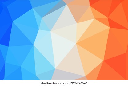 Light Blue, Yellow vector abstract mosaic pattern. Creative illustration in halftone style with triangles. Template for cell phone's backgrounds.