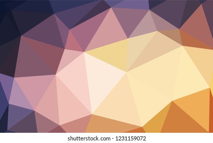 Light Blue, Yellow vector abstract polygonal background. Creative illustration in halftone style with triangles. A completely new design for your leaflet.