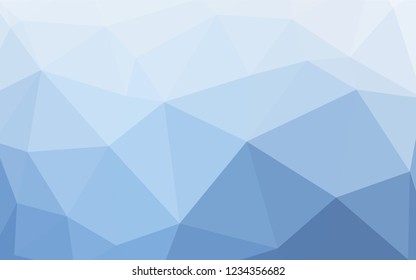 Light Blue, Yellow vector abstract mosaic backdrop. Geometric illustration in Origami style with gradient.  Best triangular design for your business.