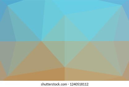 Light Blue, Yellow vector abstract mosaic background. Triangular geometric sample with gradient.  The polygonal design can be used for your web site.
