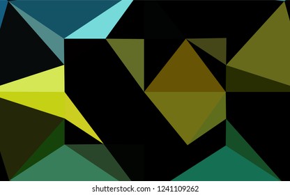 Light Blue, Yellow vector abstract polygonal layout. Colorful abstract illustration with gradient. The best triangular design for your business.