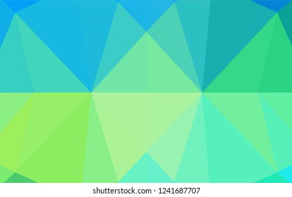 Light Blue, Yellow vector abstract mosaic backdrop. A sample with polygonal shapes. The completely new template can be used for your brand book.