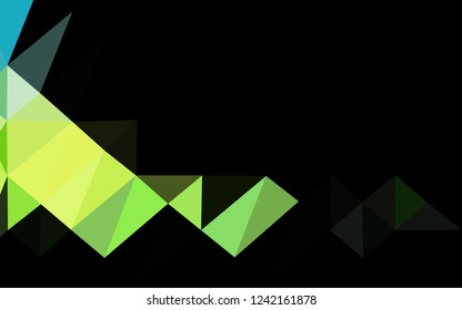 Light Blue, Yellow vector abstract mosaic background. Creative illustration in halftone style with gradient. Triangular pattern for your business design.