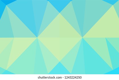 Light Blue, Yellow vector abstract polygonal cover. A vague abstract illustration with gradient. A completely new design for your business.