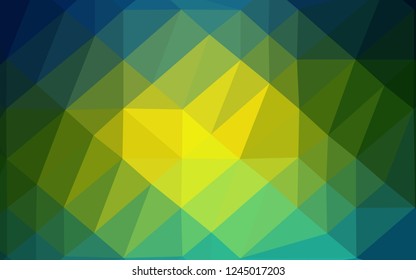 Light Blue, Yellow vector abstract polygonal cover. A completely new color illustration in a vague style. Template for your brand book.