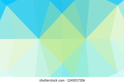 Light Blue, Yellow vector abstract polygonal texture. Creative geometric illustration in Origami style with gradient. The completely new template can be used for your brand book.