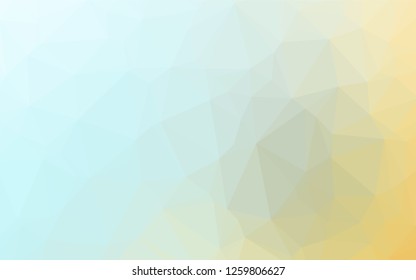 Light Blue, Yellow vector abstract mosaic backdrop. Shining illustration, which consist of triangles. The completely new template can be used for your brand book.