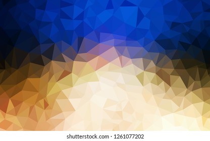 Light Blue, Yellow vector abstract polygonal template. A sample with polygonal shapes. A new texture for your web site.