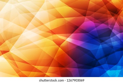 Light Blue, Yellow vector abstract mosaic pattern. Colorful abstract illustration with triangles. Pattern for a brand book's backdrop.