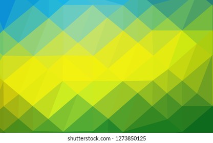Light Blue, Yellow vector abstract mosaic pattern. Brand new colorful illustration in with gradient. Template for a cell phone background.