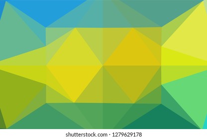 Light Blue, Yellow vector abstract polygonal cover. Colorful illustration in abstract style with gradient. The completely new template can be used for your brand book.